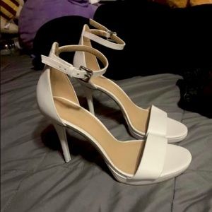 Michael Kors white stiletto heels